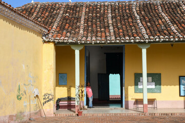 View at a school building of Trinidad on Cuba