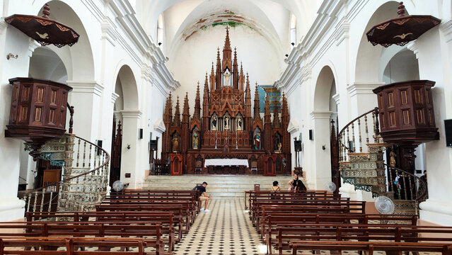 Interior of the church at Trinidad on Cuba