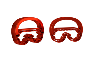 Red Eye sleep mask icon isolated on transparent background.