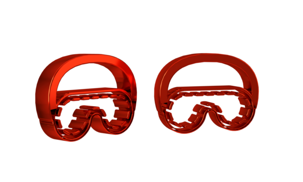 Red Eye sleep mask icon isolated on transparent background.