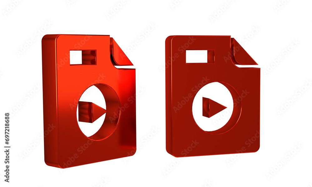 Aufkleber red avi file document. download avi button icon isolated on transparent background. avi file symbol.
