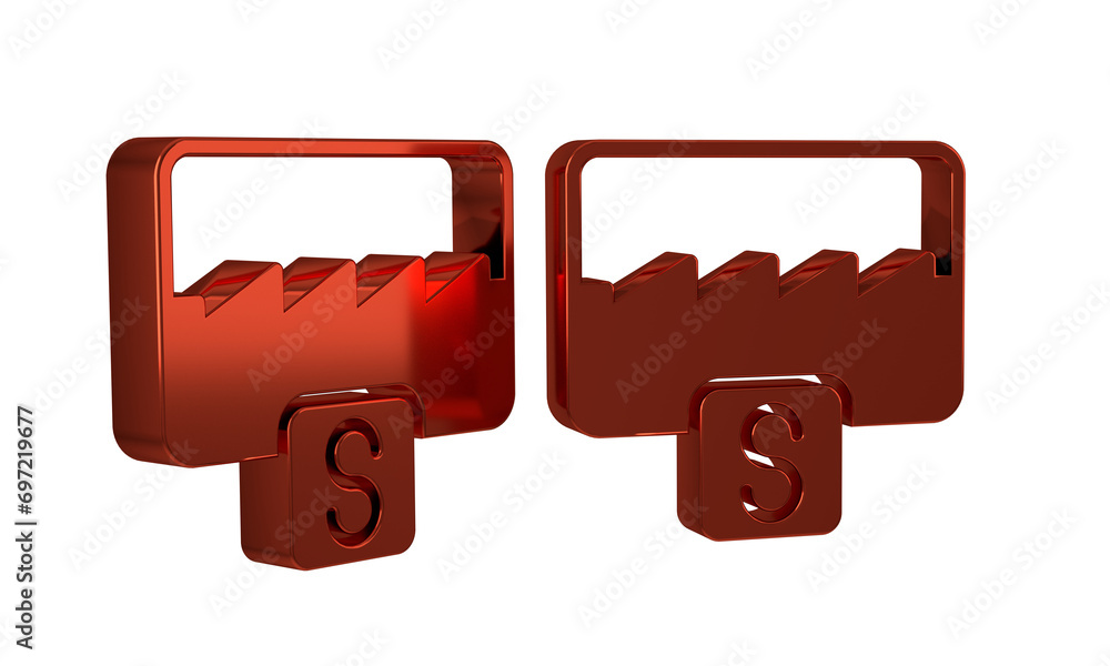 Poster red music wave equalizer icon isolated on transparent background. sound wave. audio digital equalize