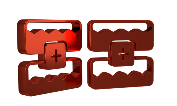 Red Music wave equalizer icon isolated on transparent background. Sound wave. Audio digital equalizer technology, console panel, pulse musical. - Powered by Adobe