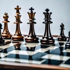 Fototapeta premium chess pieces on the board