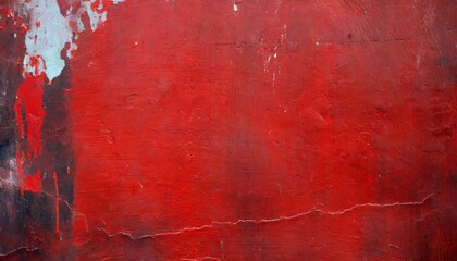 red wall scratches which can be used as a horror background old shabby blood paint and plaster cracks