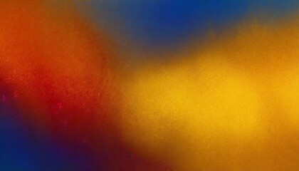 Fototapeta na wymiar yellow burnt orange red fiery golden brown dark blue abstract background for design color gradient ombre rough grain noise colorful bright spots