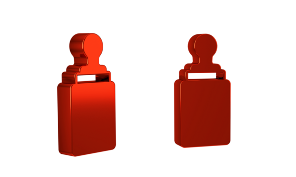 Red Baby bottle icon isolated on transparent background. Feeding bottle icon. Milk bottle sign.