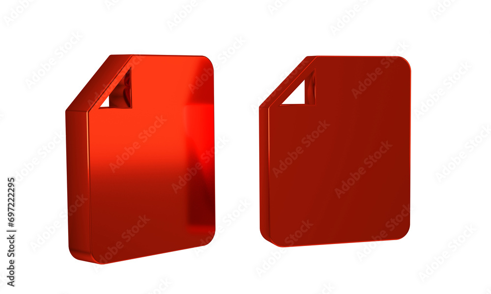 Aufkleber red file document icon isolated on transparent background. checklist icon. business concept.