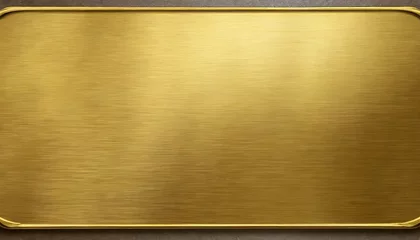 Rolgordijnen gold metal brushed textured plate or plaque © joesph