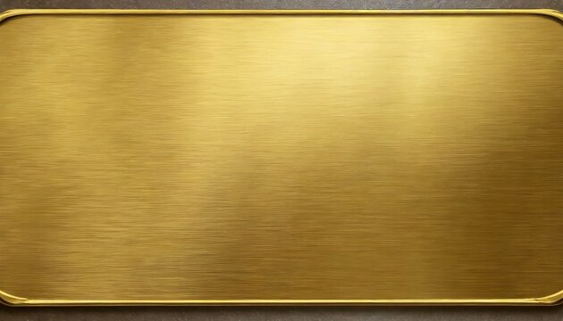gold metal brushed textured plate or plaque