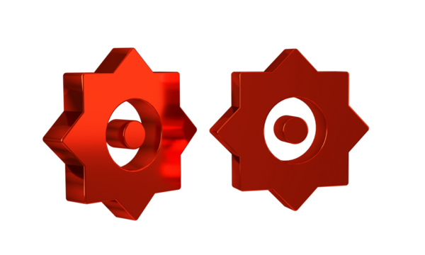 Red Falling star icon isolated on transparent background. Meteoroid, meteorite, comet, asteroid, star icon.