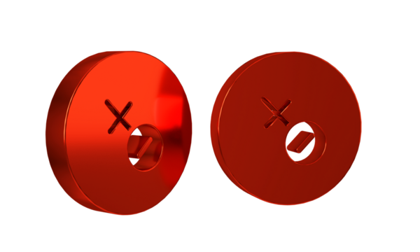 Red Venus symbol icon isolated on transparent background. Astrology, numerology, horoscope, astronomy.