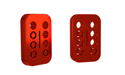 Red Sedative pills icon isolated on transparent background.
