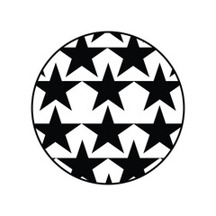 ball with stars icon over white background, Soccer ball icon. Sport hobby competition and game theme. Isolated design. Vector illustration. sports concept. Sports design elements