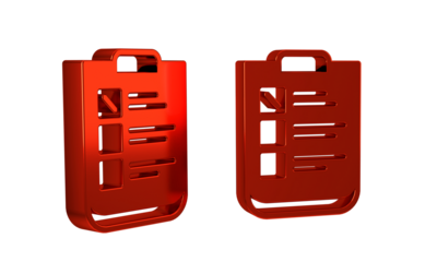 Red Psychological test icon isolated on transparent background.