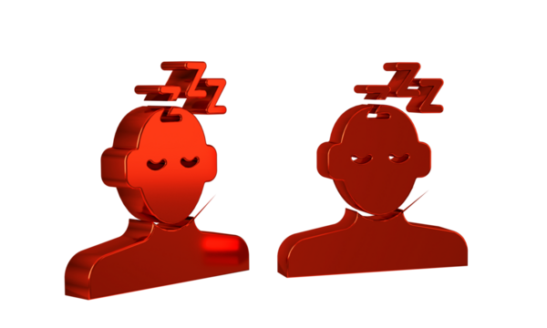 Red Dreams icon isolated on transparent background. Sleep, rest, dream concept. Resting time and comfortable relaxation.