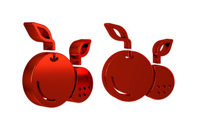 Red Fruit icon isolated on transparent background.