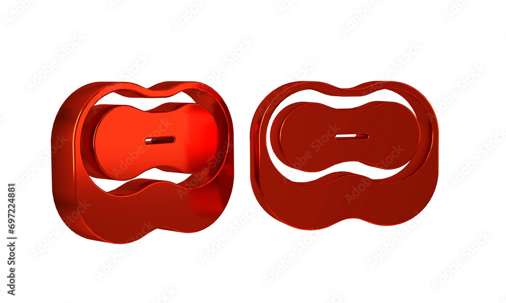 Poster red bar of soap icon isolated on transparent background. soap bar with bubbles.