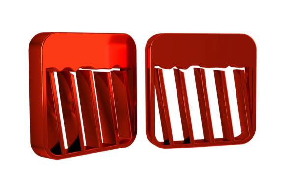 Red Ground icon isolated on transparent background.