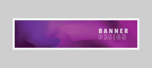 Gradient grainy abstract horizontal banner background isolated