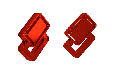 Red Gold bars icon isolated on transparent background. Banking business concept.