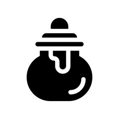 honey jar glyph icon