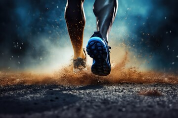Running is a sport activity - obrazy, fototapety, plakaty