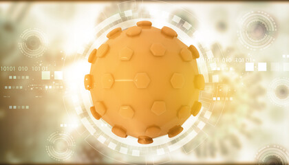 Virus ,bacteria background. 3d illustration.
