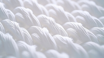 Obraz premium Macro close up of cloth fiber. Fabric micro structure. Dry cleaning and laundry concept. Generative AI