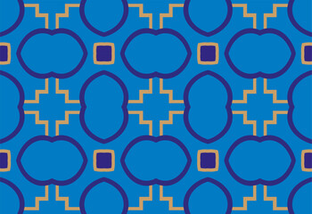 Obraz premium Abstract classic silver pattern. Seamless pattern with symmetric geometric ornament. . For your design, Wallpaper, presentation, banner, page cover. 