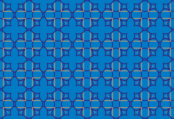 Seamless pattern with symmetric geometric ornament. Ornamental mosaic texture. 