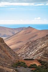 Beautiful landscape - Deserted Mountains Betancuria in the inner part of Fuerteventura Island, Spain.