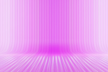 Pink colored curve background, geometric background, 3D rendering.