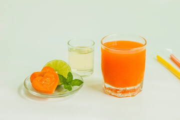 Carrot lemon juice and syrup for healthy drinking