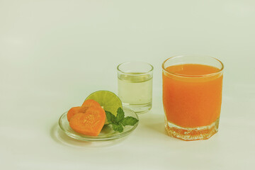 Carrot lemon juice and syrup for healthy drinking