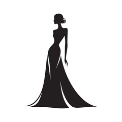 Well-Dressed Woman Silhouette: Elegance Personified - A Stylish Lady in Sophisticated Attire Stands in Graceful Silhouette against a Cityscape Background, Exuding Chic Fashion and Timeless Beauty.
