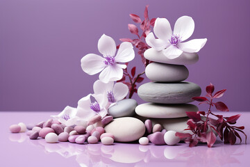 Obraz na płótnie Canvas Holistic therapist, white little purple color