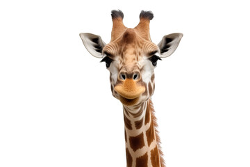 A giraffe isolated on a white background