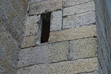 wall with a hole