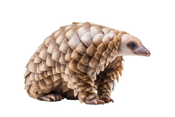 Obraz premium A pangolin isolated on a white background