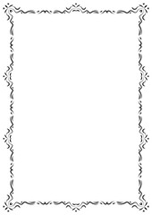 Frame and border vector element with vintage style divider. Decorative ornament design for page, frame, template, paper, new year card, certificate, wedding invitation.