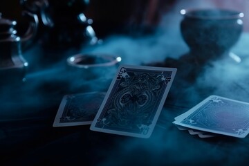 Poker casino playing cards. Gambling betting nightclub games and tools. Generate ai