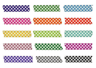 ギンガムチェック柄のマスキングテープ 02