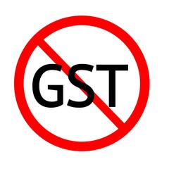 Forbidden gst sign, no gst sign 