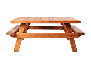 A Picnic Table isolated on a white background
