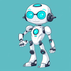 Fototapeta premium blue robot illustration