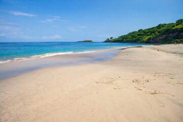 Virgin beach or White Sand beach in Bali, Indonesia