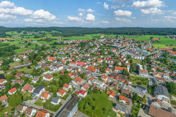 Die Gemeinde Vogt in Oberschwaben von oben