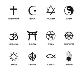 religious sign and symbols - obrazy, fototapety, plakaty