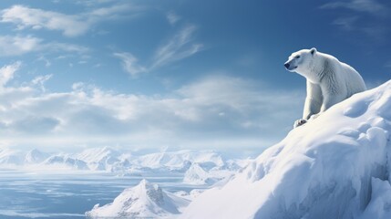 Generative AI image of Polar bear Ecology poster